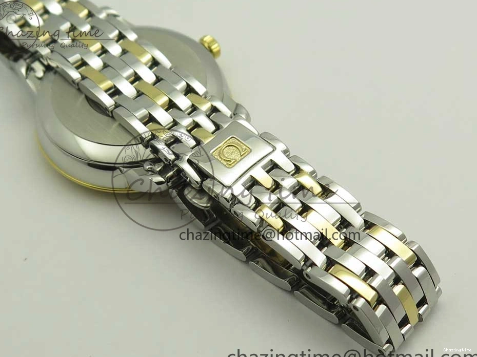 0523 Attractive De Ville Prestige Ladies 32.7mm SS MKF 1:1 Best Edition White Dial Roman Markers on SS YG Bracelet MIYOTA 7965